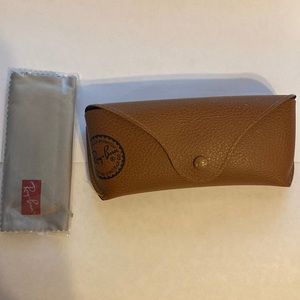 Genuine Ray-Ban Sunglass Case, Snap Close with new cleaning cloth